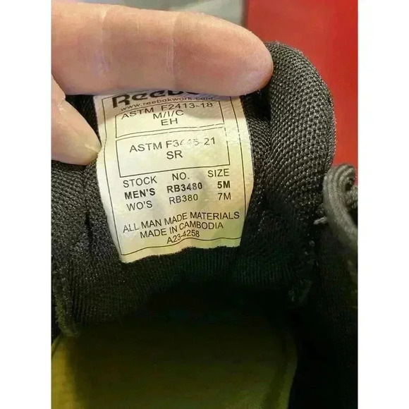 Reebok Women’s Nano X1 Adventure Work Black Safety Sneakers Composite Toe 7M NIB - Picture 12 of 12